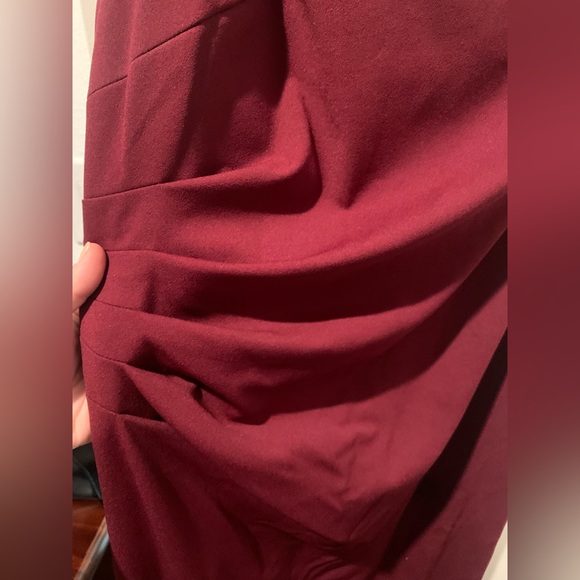 David’s Bridal DB Studio Stretch Crepe Ruched Burgundy dress. Size 16. - Picture 5 of 8